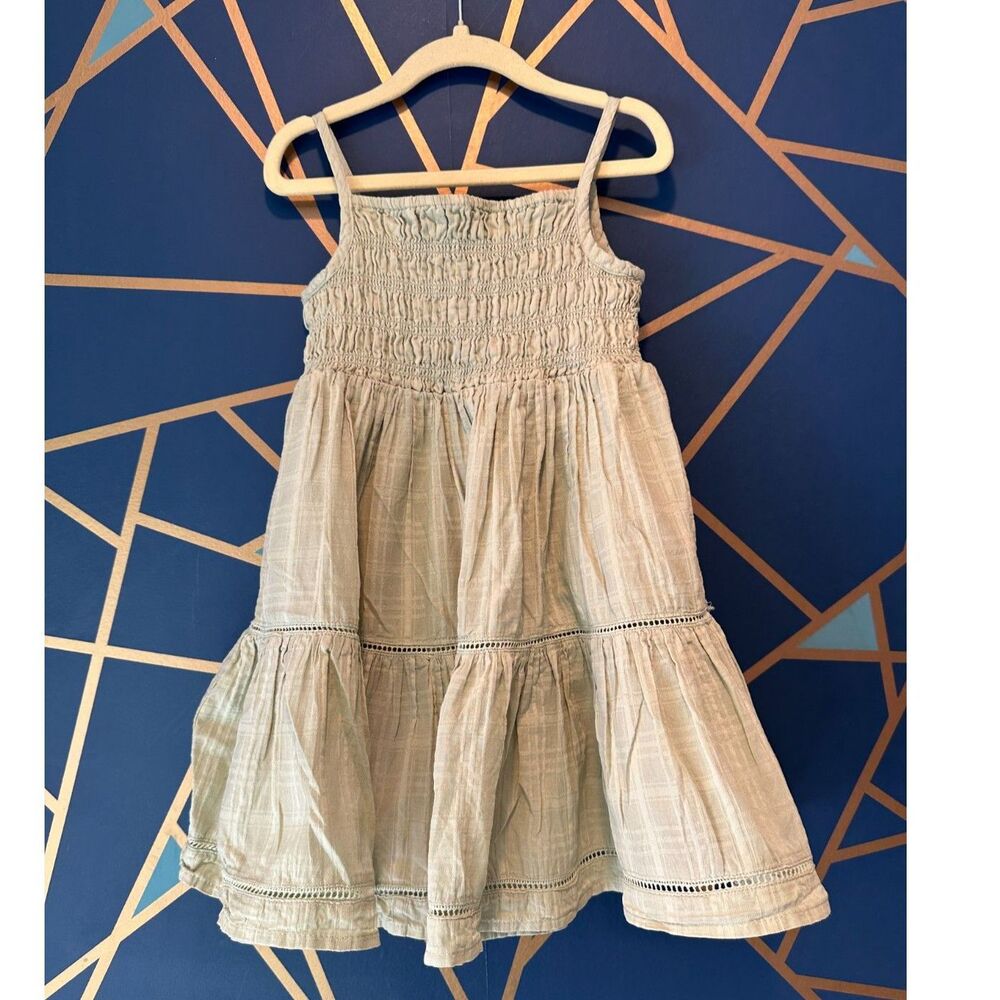 Smocked Boho Cotton Girls Summer Sundress- 4T